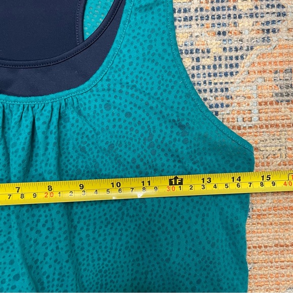 NWOT PrAna Racerback Double Lined Tank Top Teal Blue Size XS Active Running Gym - Picture 6 of 8